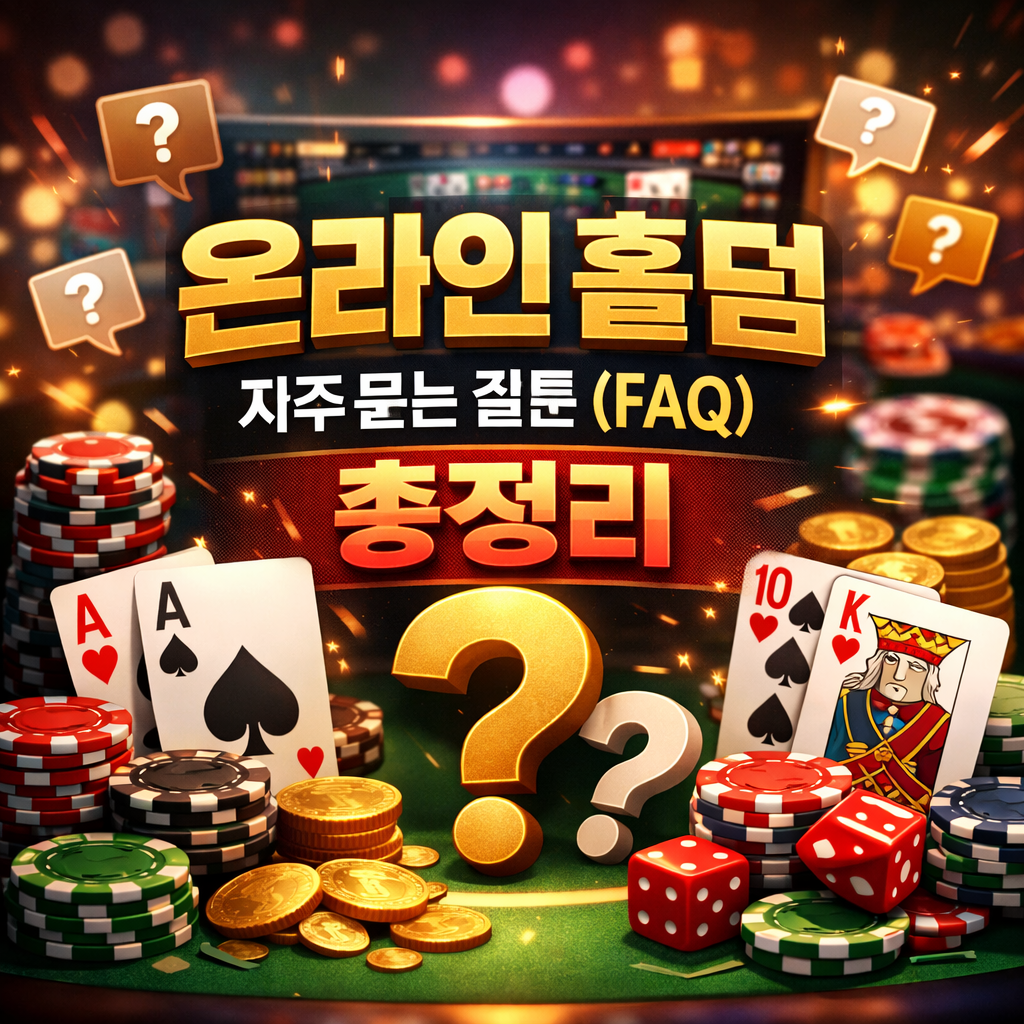 온라인 홀덤 자주 묻는 질문 (FAQ) 총정리