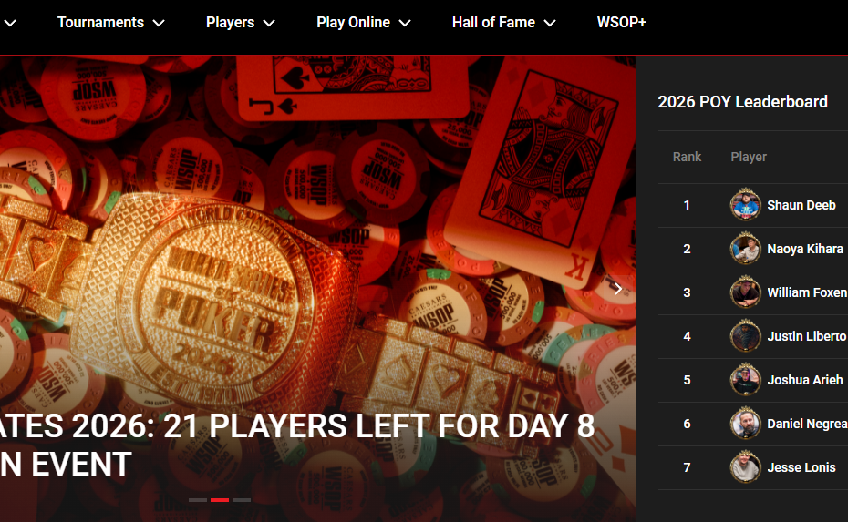 wsop homepage
